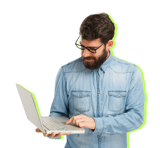 Men with computer
